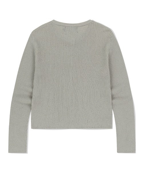 MAHAGRID(マハグリッド)の「『mahagrid/マハグリッド』 HAND STITCH CROP CARDIGAN/ハンドステッチクロップカーディガン(カーディガン/ボレロ・レディース・グレー/ブラック・FREE)」の9枚目の写真