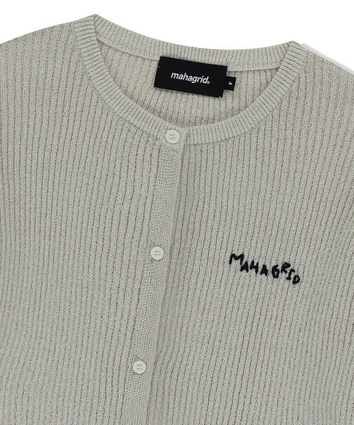 mahagrid/マハグリッド』 HAND STITCH CROP CARDIGAN/ハンド