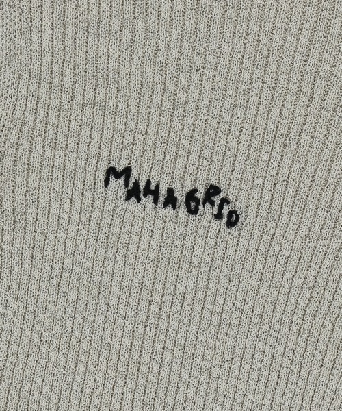 MAHAGRID(マハグリッド)の「『mahagrid/マハグリッド』 HAND STITCH CROP CARDIGAN/ハンドステッチクロップカーディガン(カーディガン/ボレロ・レディース・グレー/ブラック・FREE)」の11枚目の写真