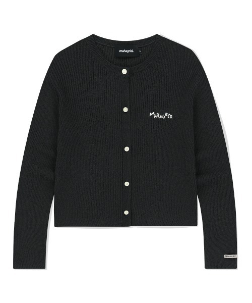 mahagrid/マハグリッド』 HAND STITCH CROP CARDIGAN/ハンドステッチ