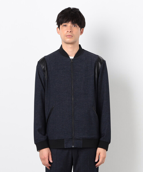 COMME CA ISM（コムサイズム）の「【セットアップ対応】デニムライクジャージ テディブルゾン（ブルゾン・メンズ・ブラック/ネイビー・MEDIUM/LARGE）」の11枚目の写真