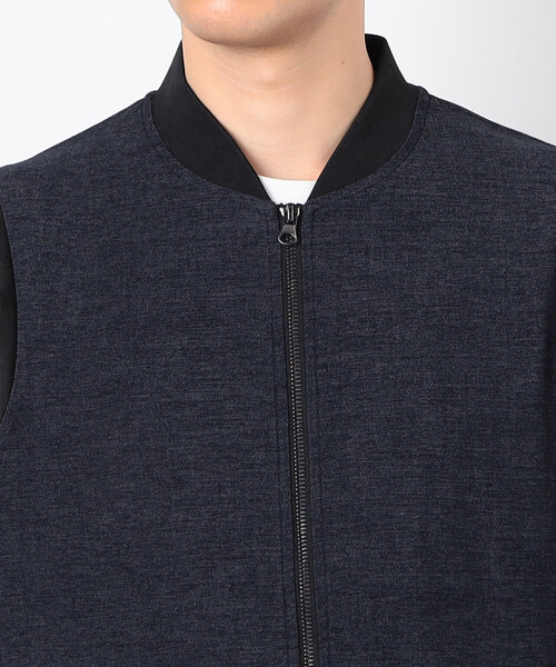 COMME CA ISM（コムサイズム）の「【セットアップ対応】デニムライクジャージ テディブルゾン（ブルゾン・メンズ・ブラック/ネイビー・MEDIUM/LARGE）」の14枚目の写真