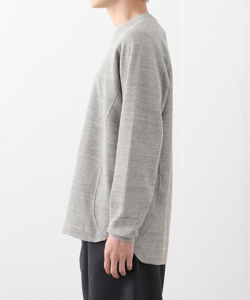 JOURNAL STANDARD(ジャーナルスタンダード)の「UNDYED / アンダイド ワッフルロンT(Tシャツ/カットソー・メンズ・グレー/アイボリー・MEDIUM/LARGE)」の8枚目の写真