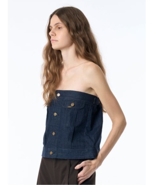 styling/(スタイリング)の「【セットアップ対応】【styling/×LEE】デニムビスチェ(その他トップス・レディース・インディゴブルー/ホワイト/ブルー・FREE)」の4枚目の写真