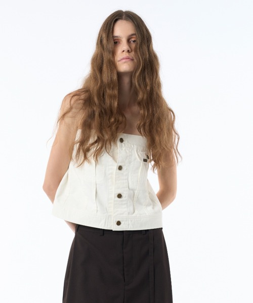 styling/(スタイリング)の「【セットアップ対応】【styling/×LEE】デニムビスチェ(その他トップス・レディース・インディゴブルー/ホワイト/ブルー・FREE)」の11枚目の写真