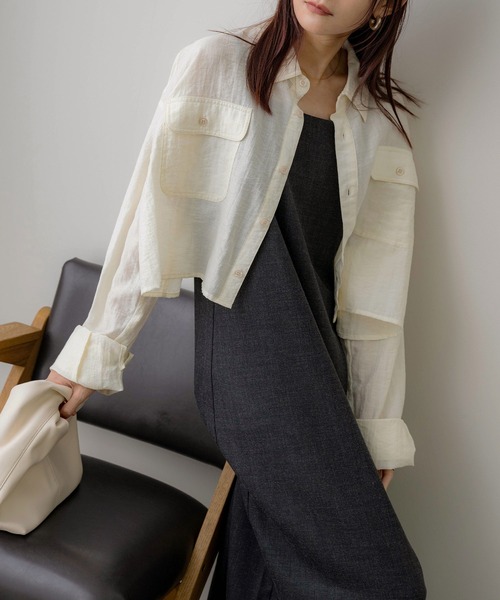 NOAHL（ノアル）の「【NOAHL】MIXツイルキャミソールワンピース（ワンピース・レディース・ブラック/ベージュ/グリーン系/ブラウン・M/S）」の17枚目の写真