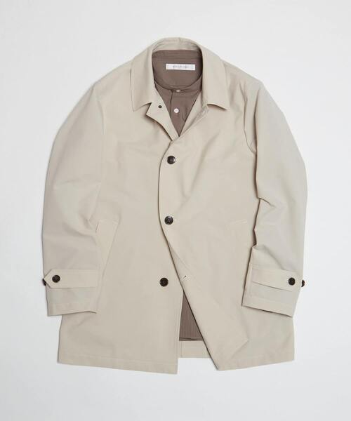 MEN'S MELROSE（メンズメルローズ）の「《WEB限定》4WAYクロスバルカラースプリングコート | 撥水 / 軽量 / ストレッチ / イージーケア（ステンカラーコート・メンズ・チャコールグレー/ベージュ/ネイビー・3/4/5）」の8枚目の写真
