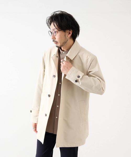 MEN'S MELROSE（メンズメルローズ）の「《WEB限定》4WAYクロスバルカラースプリングコート | 撥水 / 軽量 / ストレッチ / イージーケア（ステンカラーコート・メンズ・チャコールグレー/ベージュ/ネイビー・3/4/5）」の13枚目の写真