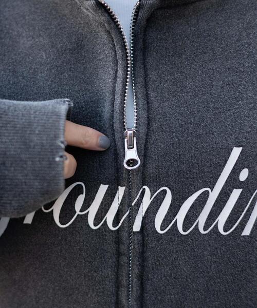 WEGO（ウィゴー）の「WEGO/ヴィンテージライクスタッズジップパーカー（パーカー・レディース・ブラウン/ブラック・FREE）」の8枚目の写真