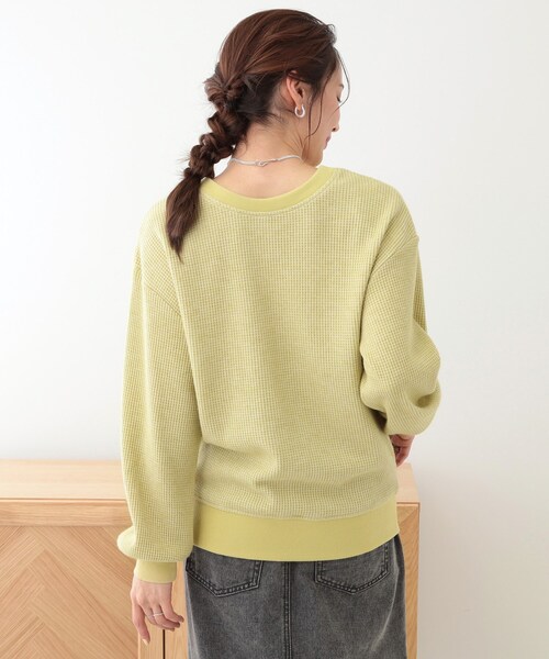SHOO・LA・RUE(シューラルー)の「【洗える/S-LL/前後2WAY】きらっと光るラメが目を惹く ワッフルトップス(Tシャツ/カットソー・レディース・ライトグレー/オフホワイト/イエロー系その他・01/02/03/04)」の21枚目の写真