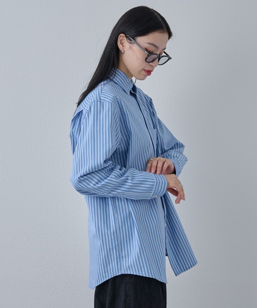 COLONY 2139（コロニートゥーワンスリーナイン）の「ジャガードストライプボタンダウンシャツ（シャツ/ブラウス・メンズ・サックスブルー/ネイビー/ホワイト・MEDIUM/LARGE）」の7枚目の写真