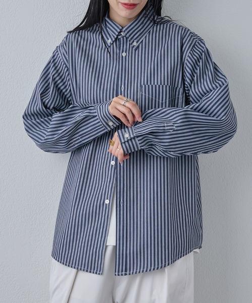 COLONY 2139（コロニートゥーワンスリーナイン）の「ジャガードストライプボタンダウンシャツ（シャツ/ブラウス・メンズ・サックスブルー/ネイビー/ホワイト・MEDIUM/LARGE）」の8枚目の写真