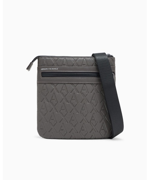 ARMANI EXCHANGE(アルマーニエクスチェンジ)の「【A|X アルマーニ エクスチェンジ】オールオーバーエンボスロゴ フラットショルダーバッグ(EC限定カラー含)(ショルダーバッグ・メンズ・ブラック/オレンジ/ホワイト/ブラウン・FREE)」の6枚目の写真
