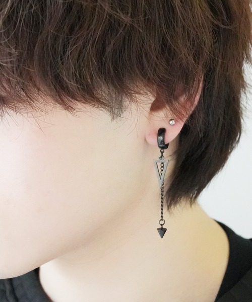 SORUTT / ソルト 】トライアングルモチーフ メンズライク イヤリング