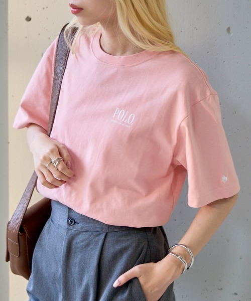 POLO BCS（ポロ ビーシーエス）の「【POLO BCS】ZOZO限定商品 One point POLO print tee ワンポイントクラシカルポロTee ユニセックスサイズ展開（Tシャツ/カットソー・レディース・ピンク/ネイビー/ブラック/ホワイト/ホワイト系その他2/グリーン/ブラック系その他2・XL/L/M/S/XS）」の7枚目の写真