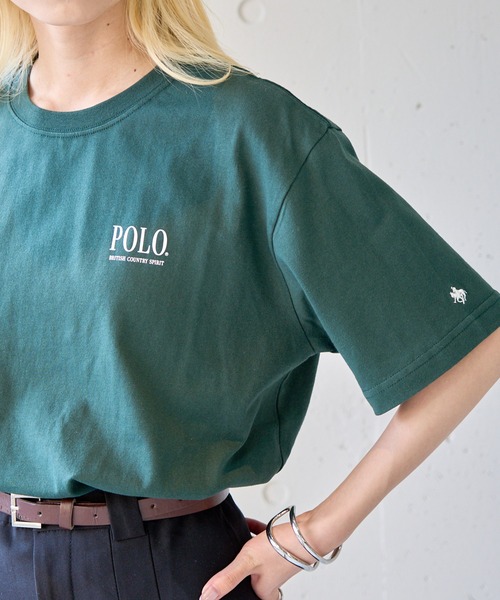 POLO BCS（ポロ ビーシーエス）の「【POLO BCS】ZOZO限定商品 One point POLO print tee ワンポイントクラシカルポロTee ユニセックスサイズ展開（Tシャツ/カットソー・レディース・ピンク/ネイビー/ブラック/ホワイト/ホワイト系その他2/グリーン/ブラック系その他2・XL/L/M/S/XS）」の5枚目の写真