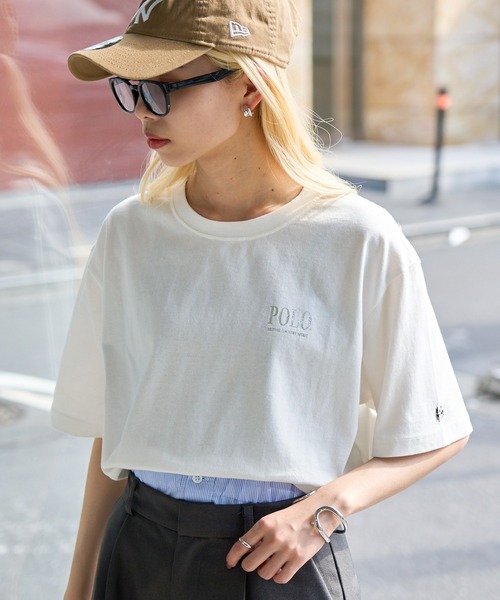 POLO BCS（ポロ ビーシーエス）の「【POLO BCS】ZOZO限定商品 One point POLO print tee ワンポイントクラシカルポロTee ユニセックスサイズ展開（Tシャツ/カットソー・レディース・ピンク/ネイビー/ブラック/ホワイト/ホワイト系その他2/グリーン/ブラック系その他2・XL/L/M/S/XS）」の2枚目の写真