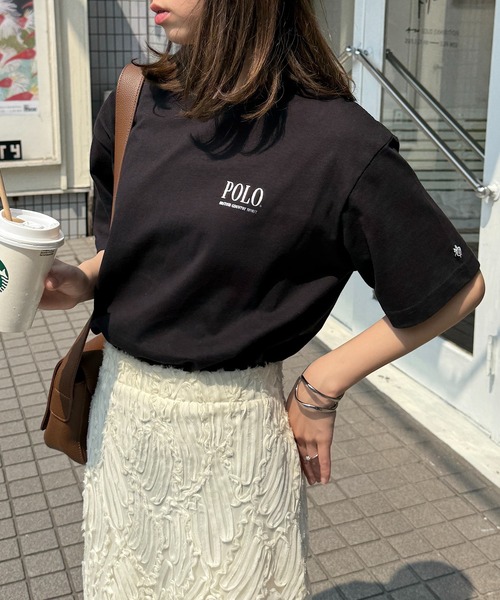 POLO BCS（ポロ ビーシーエス）の「【POLO BCS】ZOZO限定商品 One point POLO print tee ワンポイントクラシカルポロTee ユニセックスサイズ展開（Tシャツ/カットソー・レディース・ピンク/ネイビー/ブラック/ホワイト/ホワイト系その他2/グリーン/ブラック系その他2・XL/L/M/S/XS）」の4枚目の写真