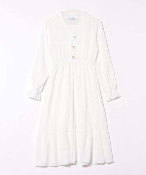 urge:(アージコロン )の「【URGE:】ワッシャー ティアード パール風ボタン 長袖 ミモレ丈 ワンピース(ワンピース・レディース・ホワイト/ブラック/レッド・SMALL/MEDIUM/LARGE/X-LARGE)」の14枚目の写真