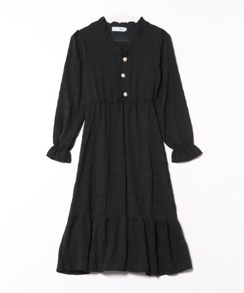 urge:(アージコロン )の「【URGE:】ワッシャー ティアード パール風ボタン 長袖 ミモレ丈 ワンピース(ワンピース・レディース・ホワイト/ブラック/レッド・SMALL/MEDIUM/LARGE/X-LARGE)」の15枚目の写真