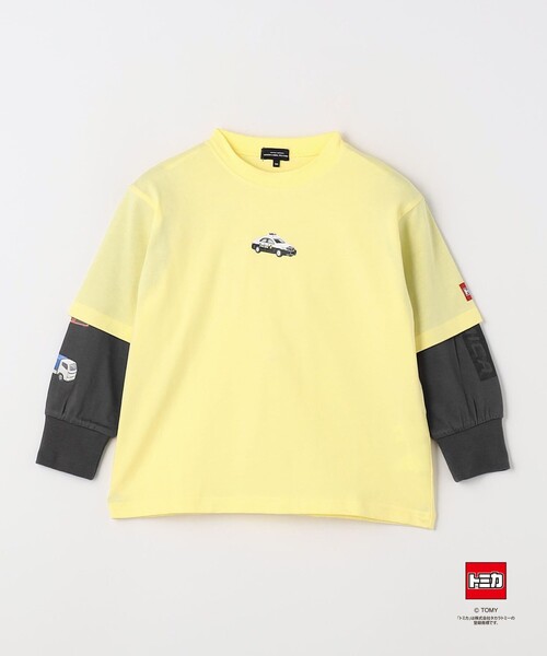 green label relaxing（グリーンレーベルリラクシング）の「【別注】＜TOMICA＞レイヤード ロングスリーブ Tシャツ / キッズ  100cm-120cm（Tシャツ/カットソー・キッズ・ターコイズブルー/イエロー/ケリーグリーン・100cm/120cm/110cm）」の12枚目の写真