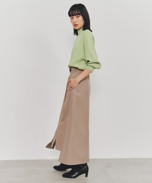 再入荷なし！】タックゴムウエストタイトスカート｜細見え