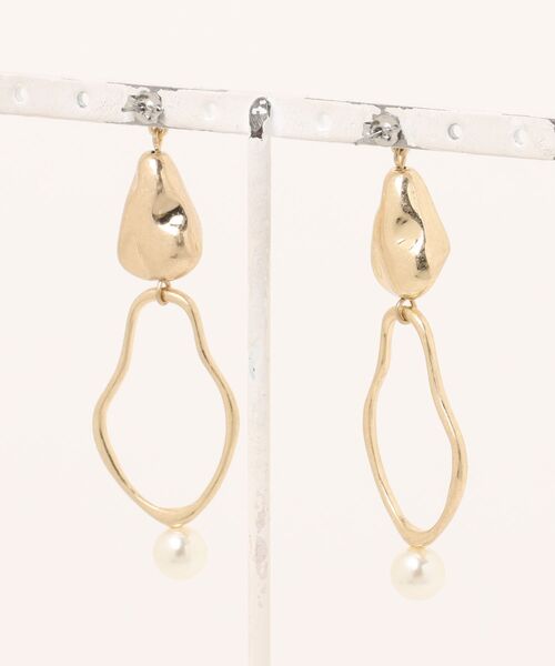 RODEO CROWNS WIDE BOWL（ロデオクラウンズワイドボウル）の「ティアドロップ フープミックスピアス（ピアス（両耳用）・レディース・シルバー/ゴールド・FREE）」の14枚目の写真