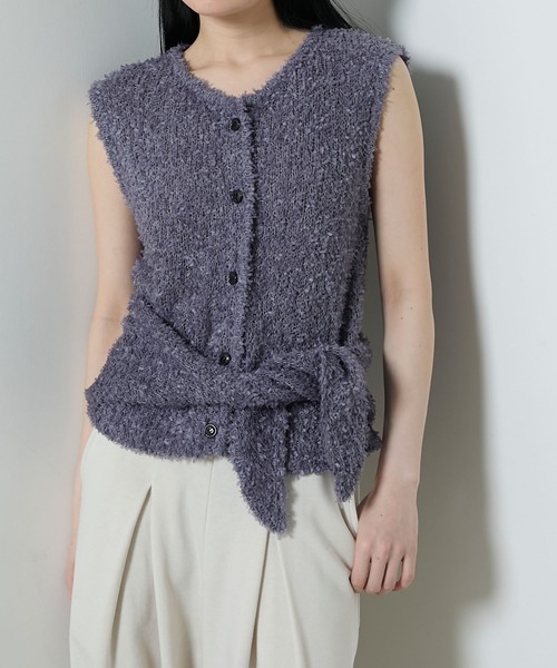 TODAYFUL - erme  エルメ　Hand made knit vest ニットベスト セール】Summer knit vest & multi scarf set / サマーニット