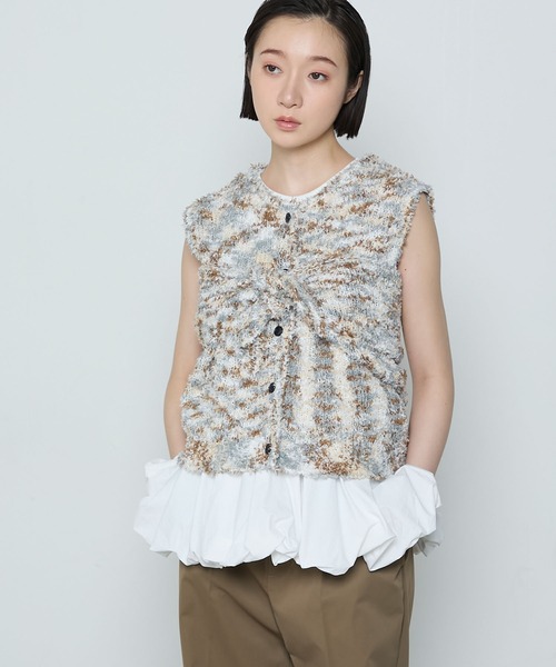 超熱 vest knit セール】Summer & サマーニット / set scarf multi ウェア