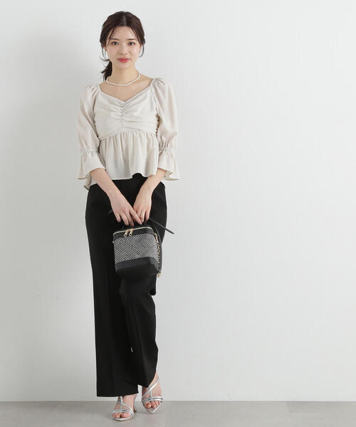 PROPORTION BODY DRESSING（プロポーションボディドレッシング）の「スリット入りフレアパンツ / 1215130305（その他パンツ・レディース・ベージュ/ブラック・SMALL/MEDIUM）」の10枚目の写真