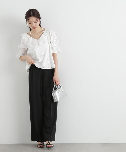 PROPORTION BODY DRESSING（プロポーションボディドレッシング）の「スリット入りフレアパンツ / 1215130305（その他パンツ・レディース・ベージュ/ブラック・SMALL/MEDIUM）」の11枚目の写真