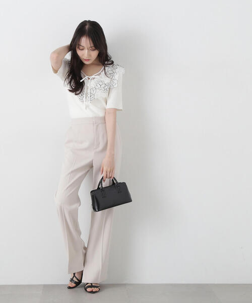 PROPORTION BODY DRESSING（プロポーションボディドレッシング）の「スリット入りフレアパンツ / 1215130305（その他パンツ・レディース・ベージュ/ブラック・SMALL/MEDIUM）」の20枚目の写真