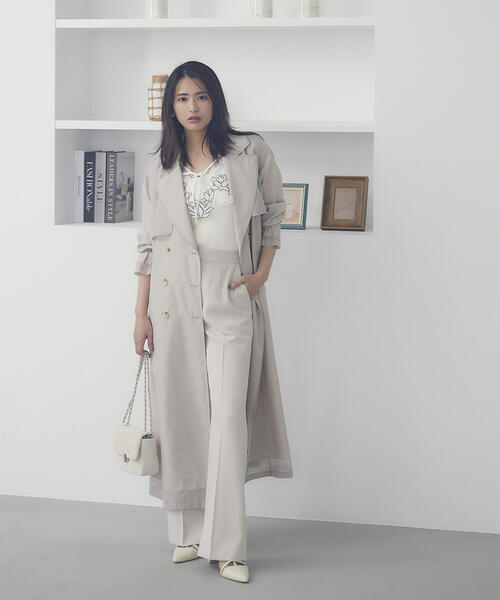 PROPORTION BODY DRESSING（プロポーションボディドレッシング）の「スリット入りフレアパンツ / 1215130305（その他パンツ・レディース・ベージュ/ブラック・SMALL/MEDIUM）」の4枚目の写真