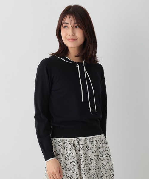 FOUND GOOD（ファウンドグッド）の「14Gキレイナボウタイニット（ニット/セーター・レディース・ホワイト系5/ネイビー/ブラック・L/M/S）」の18枚目の写真