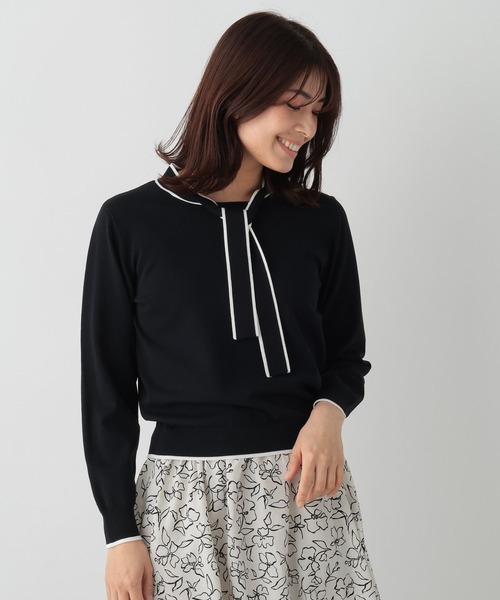 FOUND GOOD（ファウンドグッド）の「14Gキレイナボウタイニット（ニット/セーター・レディース・ホワイト系5/ネイビー/ブラック・L/M/S）」の19枚目の写真