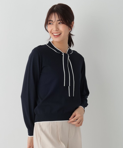 FOUND GOOD（ファウンドグッド）の「14Gキレイナボウタイニット（ニット/セーター・レディース・ホワイト系5/ネイビー/ブラック・L/M/S）」の11枚目の写真