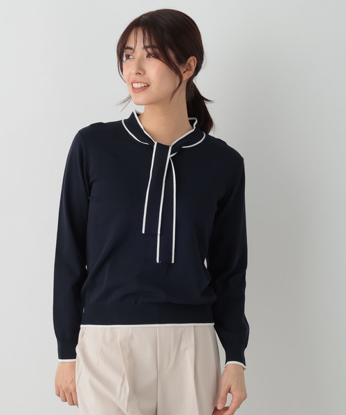 FOUND GOOD（ファウンドグッド）の「14Gキレイナボウタイニット（ニット/セーター・レディース・ホワイト系5/ネイビー/ブラック・L/M/S）」の13枚目の写真