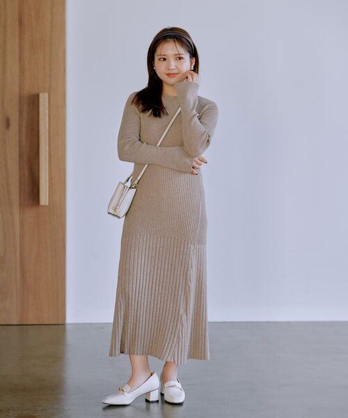 【新品】コヒナ　COHINA　ワンピース ZOZO限定アイテム】カシュクールタックワンピース【低身長・小柄