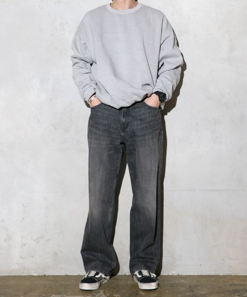 GUNG HO（ガンホー）の「GUNG HO / ガンホー DENIM TAPARED PANTS デニム テーパードパンツ ユーズド加工 ケミカルウォッシュ（デニムパンツ・メンズ・ブラック系その他/ブルー/ブラック/ライトブルー・SMALL/MEDIUM/LARGE/X-LARGE/X-SMALL）」の10枚目の写真