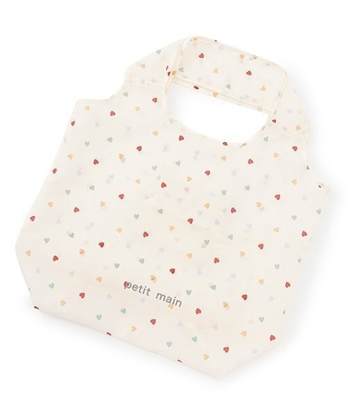 petit main(プティマイン)の「ポケットエコバッグ(エコバッグ/サブバッグ・キッズ・ネイビー/ベージュ/ライトピンク/ホワイト系・F)」の2枚目の写真