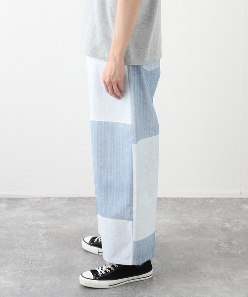 417 EDIFICE（フォーワンセブンエディフィス）の「Coating DENIM カーブレッグパンツ（デニムパンツ・メンズ・ホワイト/ネイビー・MEDIUM/LARGE）」の13枚目の写真