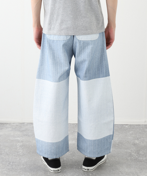 417 EDIFICE（フォーワンセブンエディフィス）の「Coating DENIM カーブレッグパンツ（デニムパンツ・メンズ・ホワイト/ネイビー・MEDIUM/LARGE）」の14枚目の写真