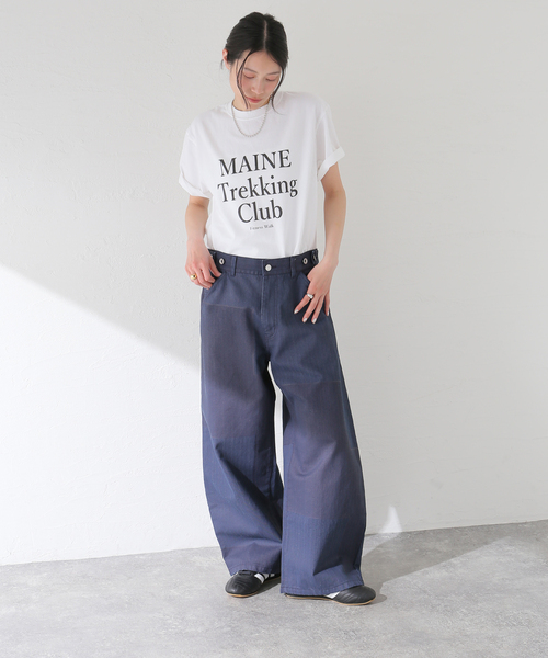 417 EDIFICE（フォーワンセブンエディフィス）の「Coating DENIM カーブレッグパンツ（デニムパンツ・メンズ・ホワイト/ネイビー・MEDIUM/LARGE）」の17枚目の写真