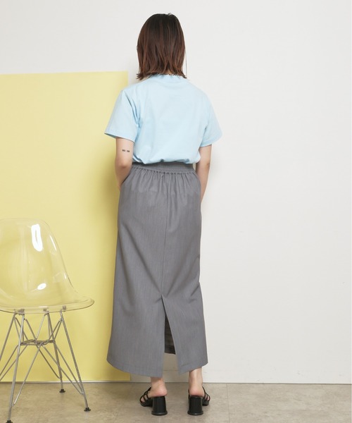 palm RICHE(ポームリシュ)の「LUEUR フロッキーロゴT 半袖(Tシャツ/カットソー・レディース・オフホワイト/ライトブルー/チャコールグレー・M)」の11枚目の写真