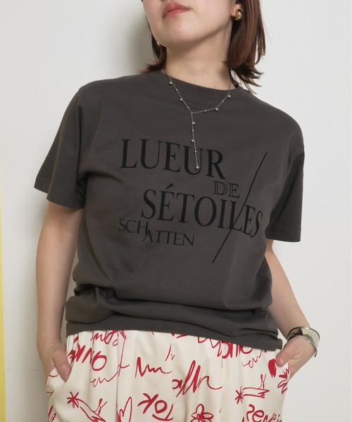 palm RICHE(ポームリシュ)の「LUEUR フロッキーロゴT 半袖(Tシャツ/カットソー・レディース・オフホワイト/ライトブルー/チャコールグレー・M)」の18枚目の写真