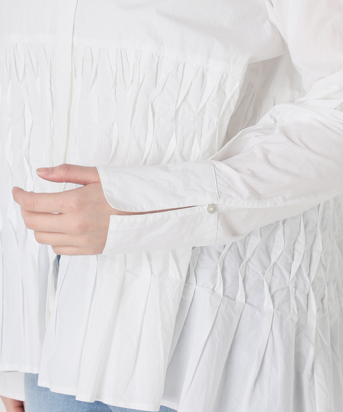ブラウス シャツ ne Quittez pas / ヌキテパ COTTON POPLIN WAVE BLOUSE レディース Spick＆Span ブラウス シャツ ne Quittez pas / ヌキテパ COTTON