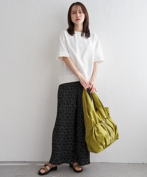ikka(イッカ)の「コットンUSAミニ裏毛半袖Tシャツ(Tシャツ/カットソー・レディース・ブルー/チャコールグレー/オフホワイト/グリーン/ライトグレー/オレンジ・M/L/S)」の13枚目の写真