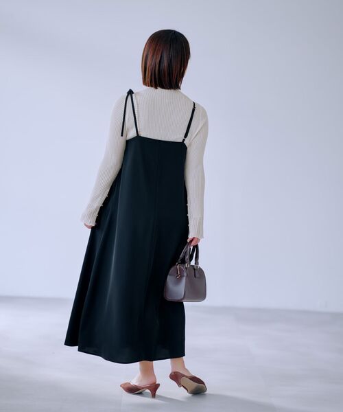 COHINA（コヒナ）の「パールストラップキャミワンピース 【低身長・小柄女性】（ワンピース・レディース・ブラック/ホワイト・ONE SIZE）」の8枚目の写真
