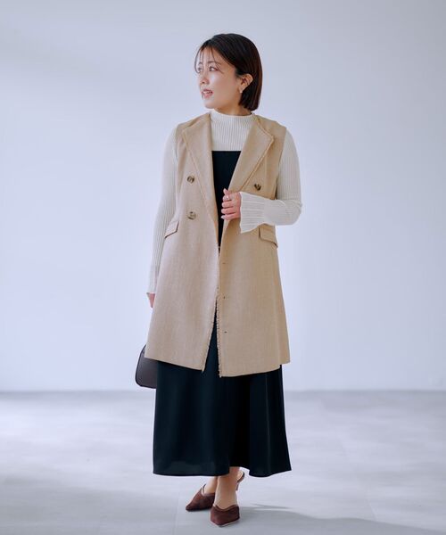 COHINA（コヒナ）の「パールストラップキャミワンピース 【低身長・小柄女性】（ワンピース・レディース・ブラック/ホワイト・ONE SIZE）」の10枚目の写真