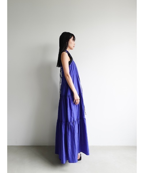 sahara（サハラ）の「Eyelet Tiered Dress/アイレットティアードドレス（ワンピース・レディース・ブラック/アイボリー/ブルー・FREE）」の20枚目の写真